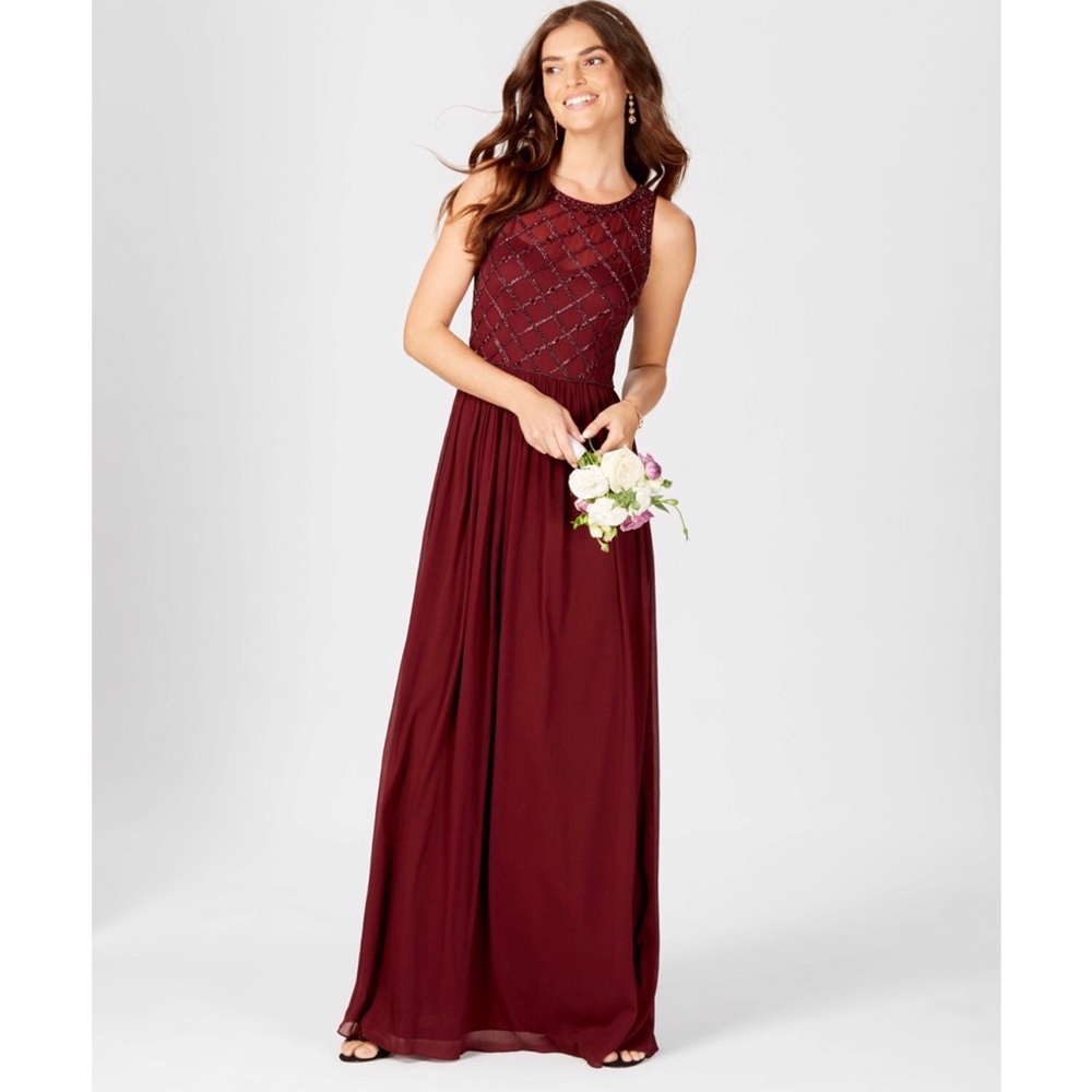 NWT Adrianna Papell Beaded A Line Maxi - Size 10